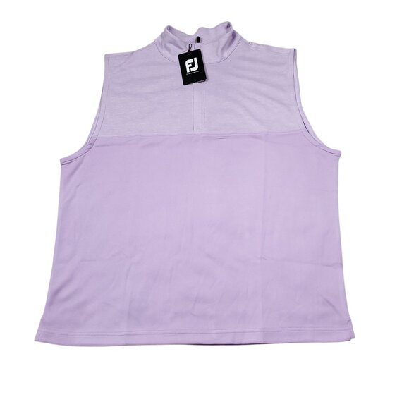 FootJoy Lavender Purple Heather Yoke 1/2 Zip Vest Performance Golf Men's Large - Picture 1 of 7